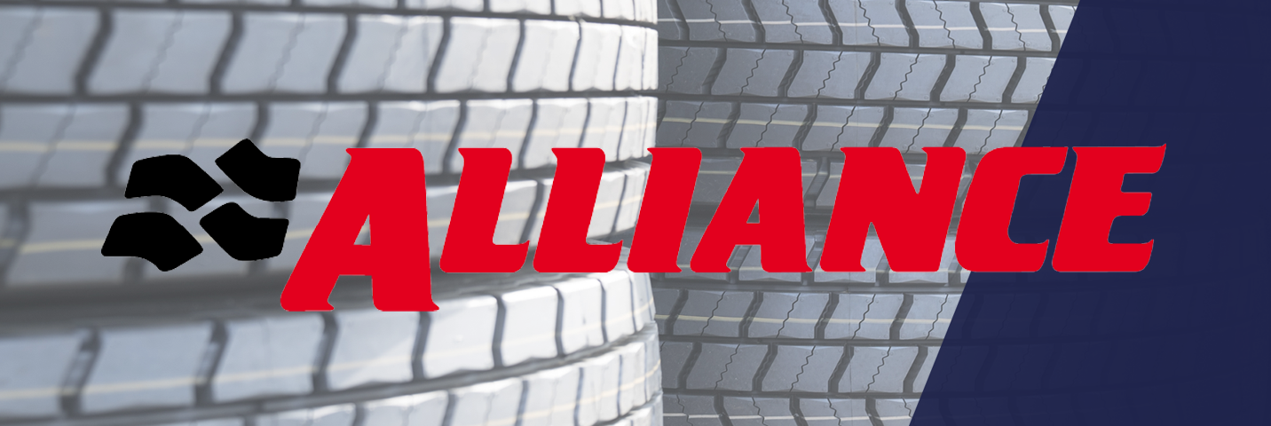 Red Alliance logo on a background of black tyres