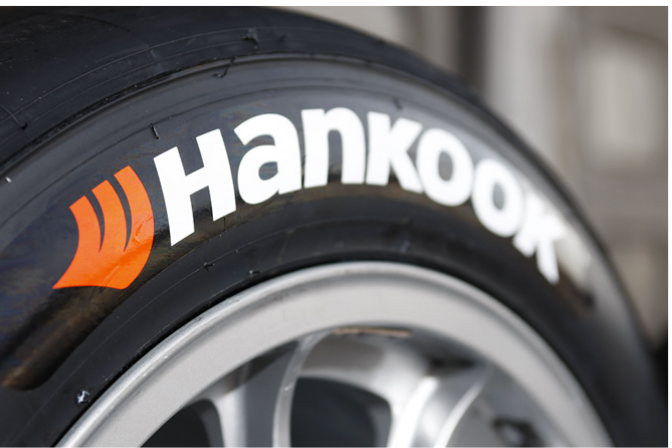 Hankook logo on a black tyre