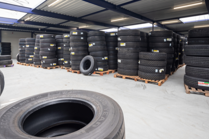 Large stock of truck tyres at BAS Tyres